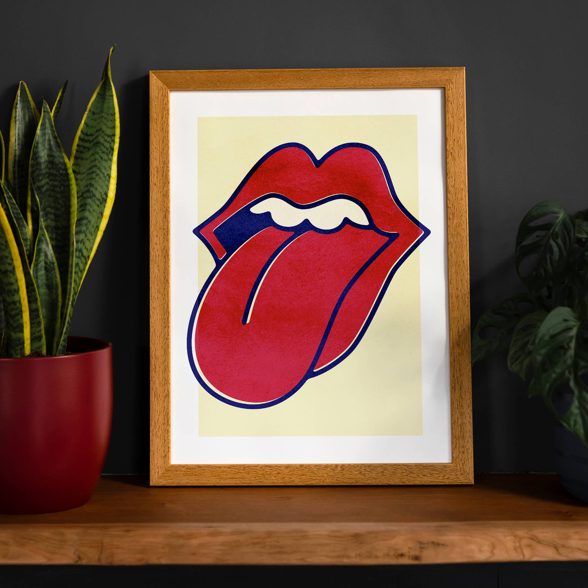 Ink & Drop - Wholesale Art Print - Rock Lips Tongue Print