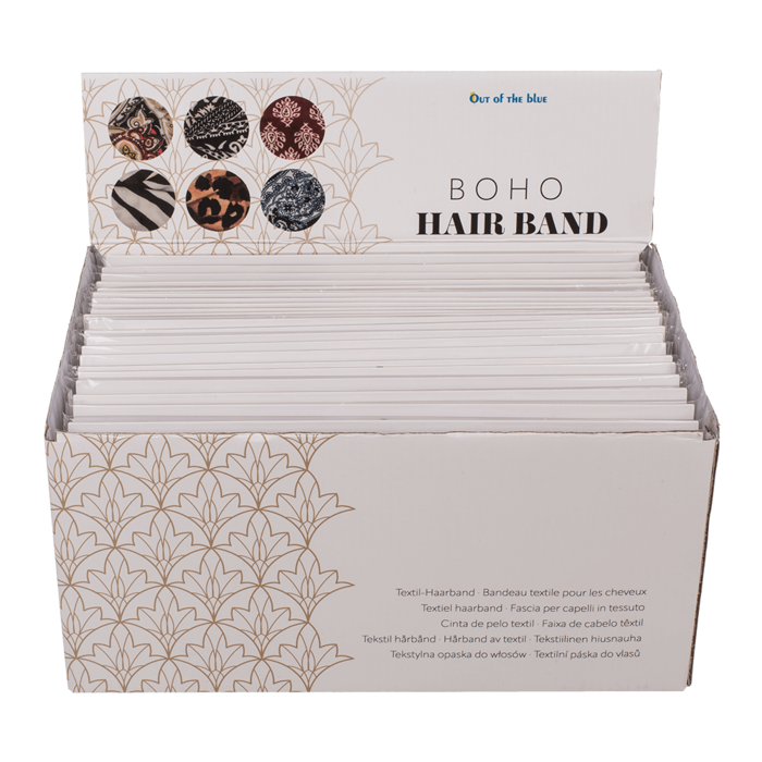 Out of the blue KG - Vendita all'ingrosso Fascia per capelli - Donna - Fascia per capelli tessile BOHO classica1