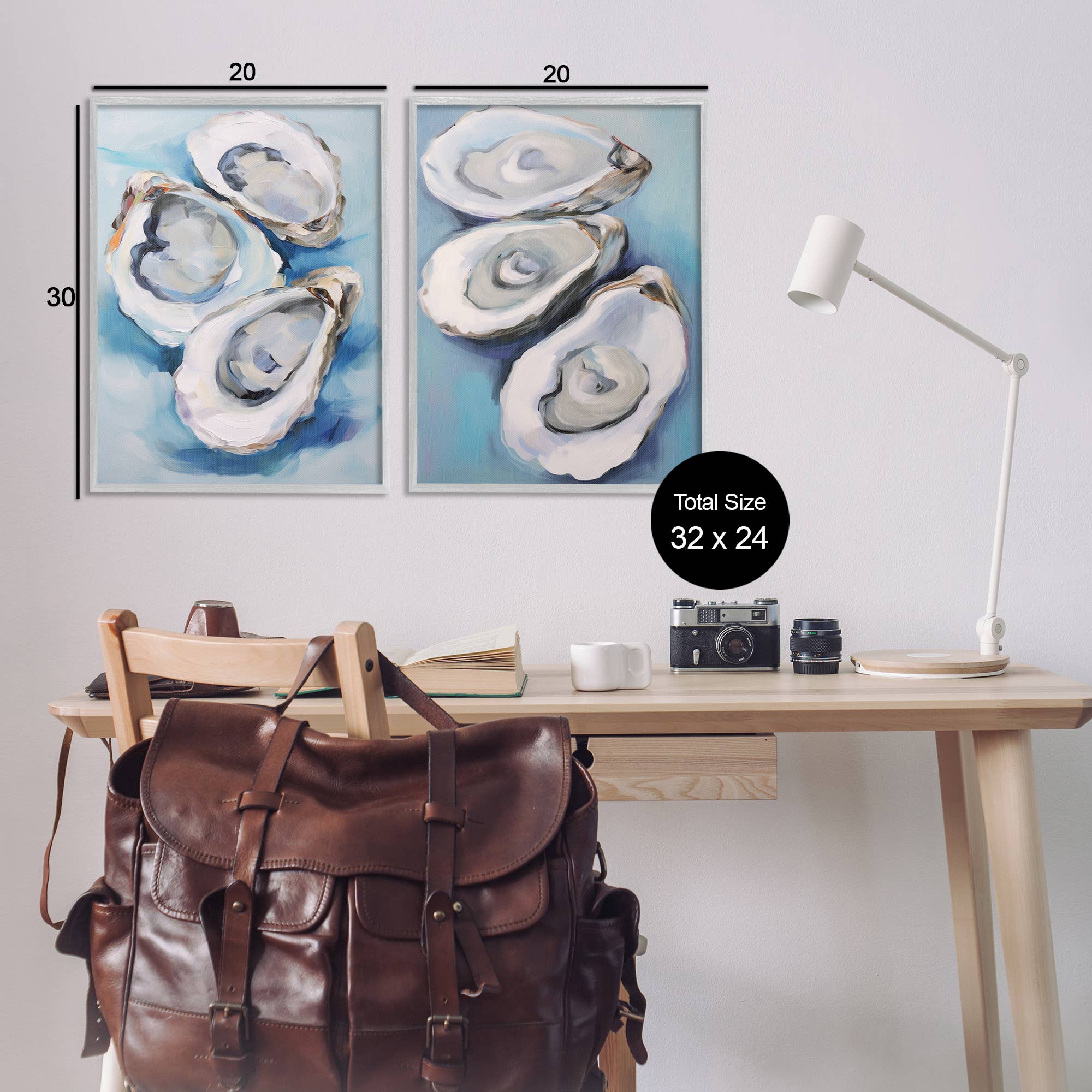 Stupell Industries - Vendita all'ingrosso Decorazione da parete - Bambini e neonati - Arte Incorniciata di Ostriche sul Mezzoguscio24