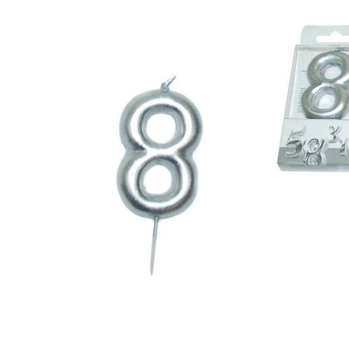 SILVER ANNIVERSARY CANDLE -8- for wholesale by Aktual / Dekora Import S.A