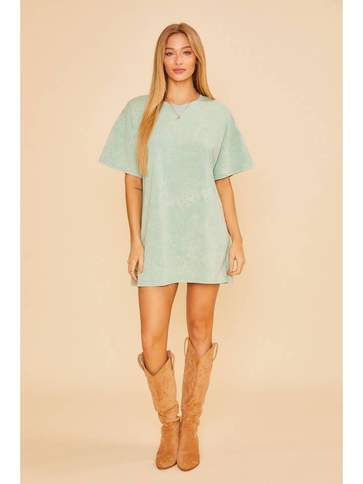 Baevely by Wellmade USA - Wholesale Tunic – Women’s - ACID WASH T-SHIRT22