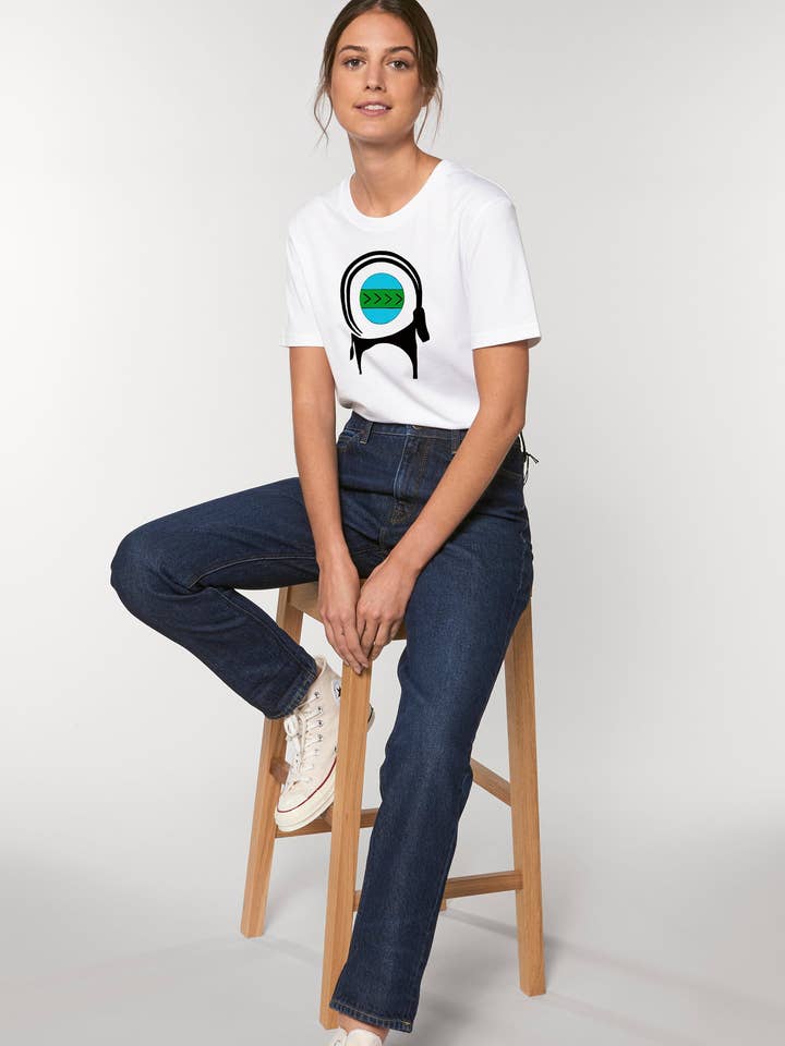 Capra-tee Unisex T-shirt, trykt T-shirt i hvid bomuldsjersey for engroshandel hos Afrozan Fashion House