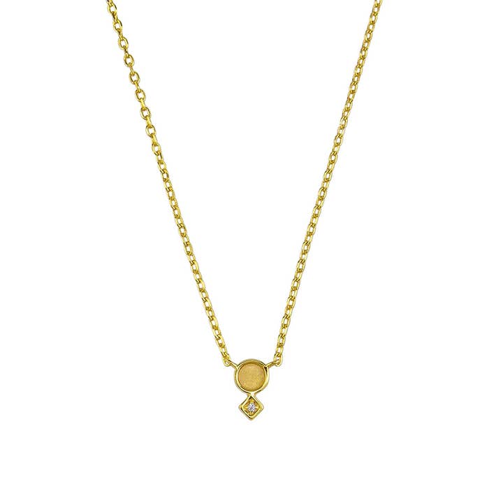 Marion Halsketting Sterling Zilver - Goud voor wholesale door Jolie & Deen