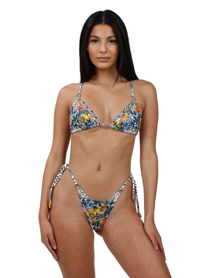 Anna Top in Botanical for wholesale by Akosha Swimwear