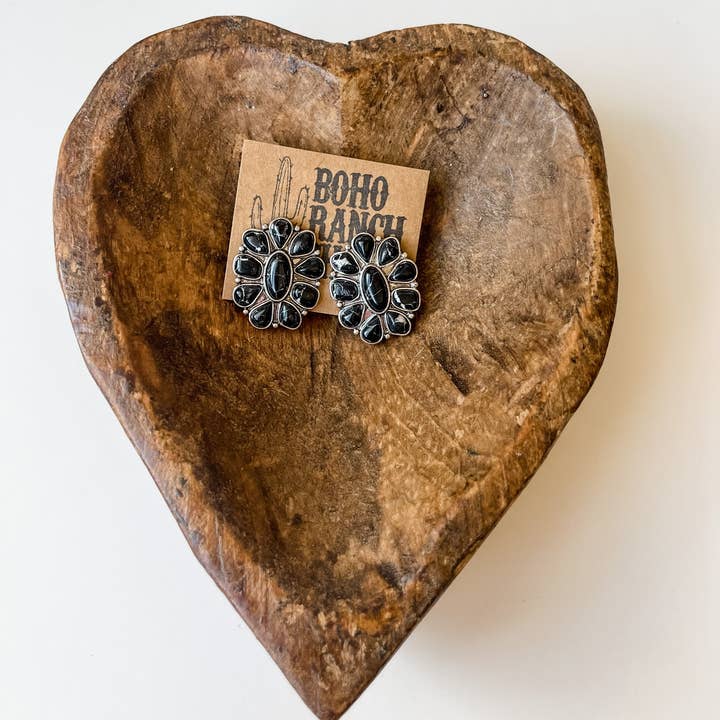 Boho Ranch Shop - Wholesale Stud/Post Earrings - Conch Stone Studs Earrings Western Earrings