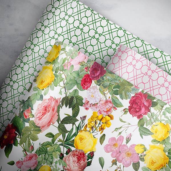 Loralee Lewis - Wholesale Wrapping Paper Roll - Vienna Rose Collection Gift Wrap
