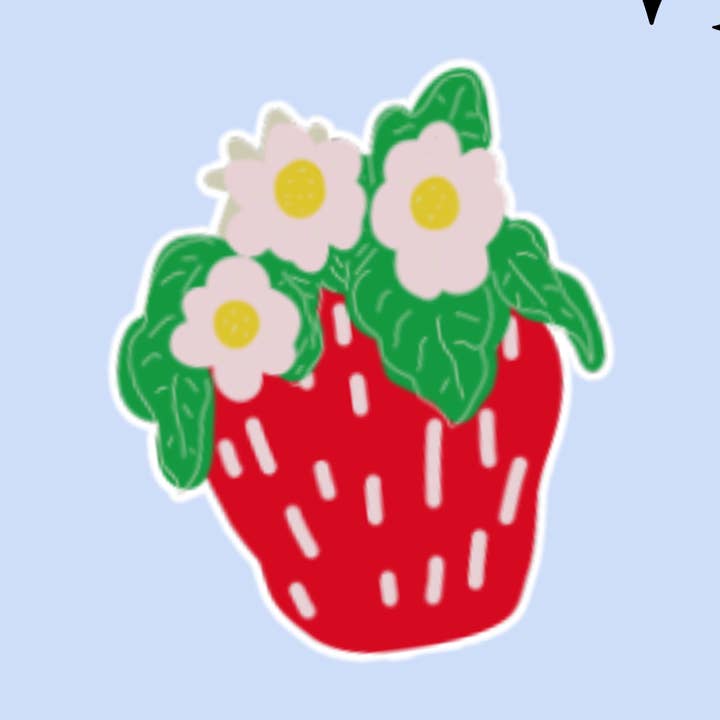 Cute Strawberry Sticker for wholesale by Mister Lychee Co