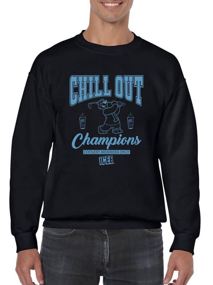 Officially Licensed ICEE Chill Out Champions - Cool Golf Club Men's Sweatshirt for wholesale by Snack Tees