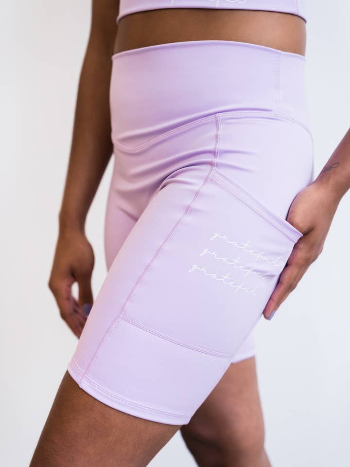 Serena Eco Biker Short - Lavender for wholesale by BUESPARK