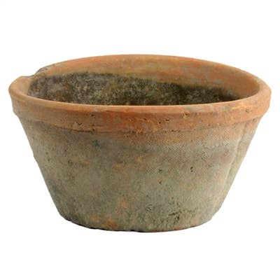 HomArt - Wholesale Plant Pot - Rustic Terra Cotta Oval Pot - Med - Antique Red