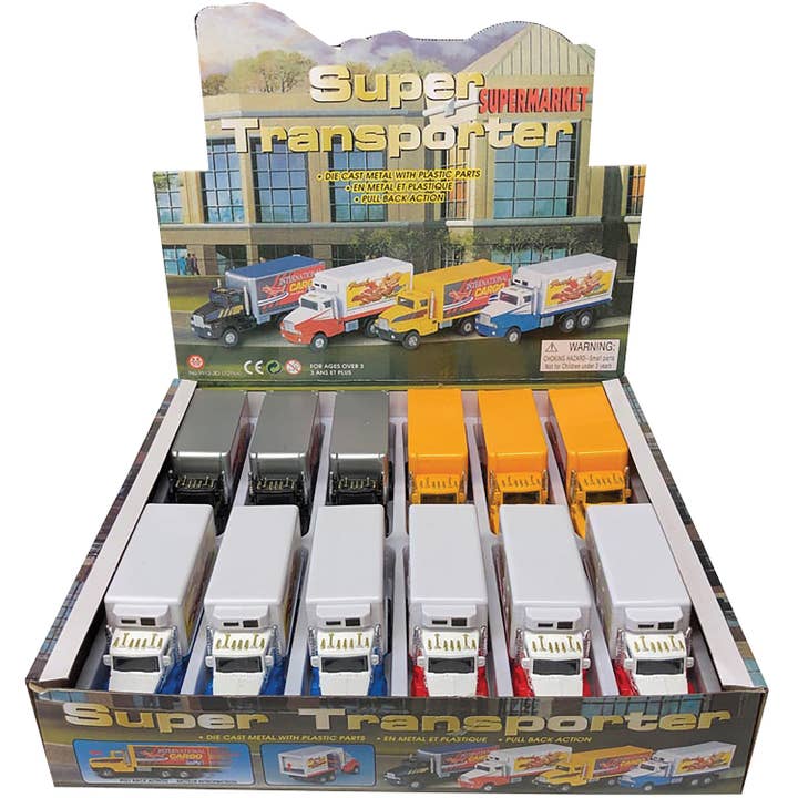 US Toy Company - Wholesale Toy Car/Truck - Kids - Super Transporter 12-unit Display