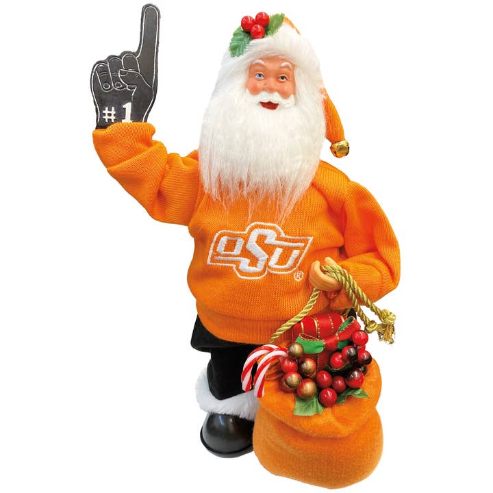 12" Oklahoma State Animated/Musical Santa for wholesale by Santa’s Workshop Inc.