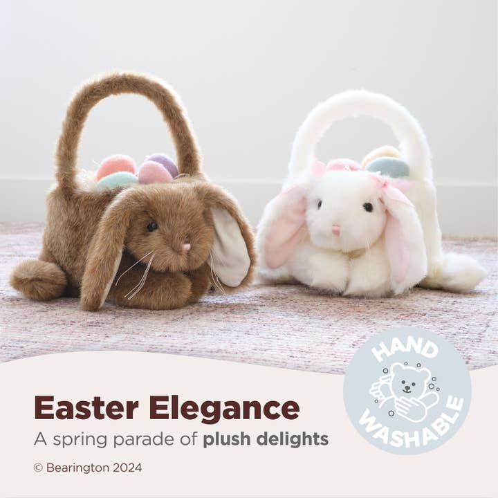 Bearington Collection - Wholesale Stuffed/Plush Toy - Kids & Baby - White Bunny Rabbit The Plush Basket Bunny, 13 Inch2