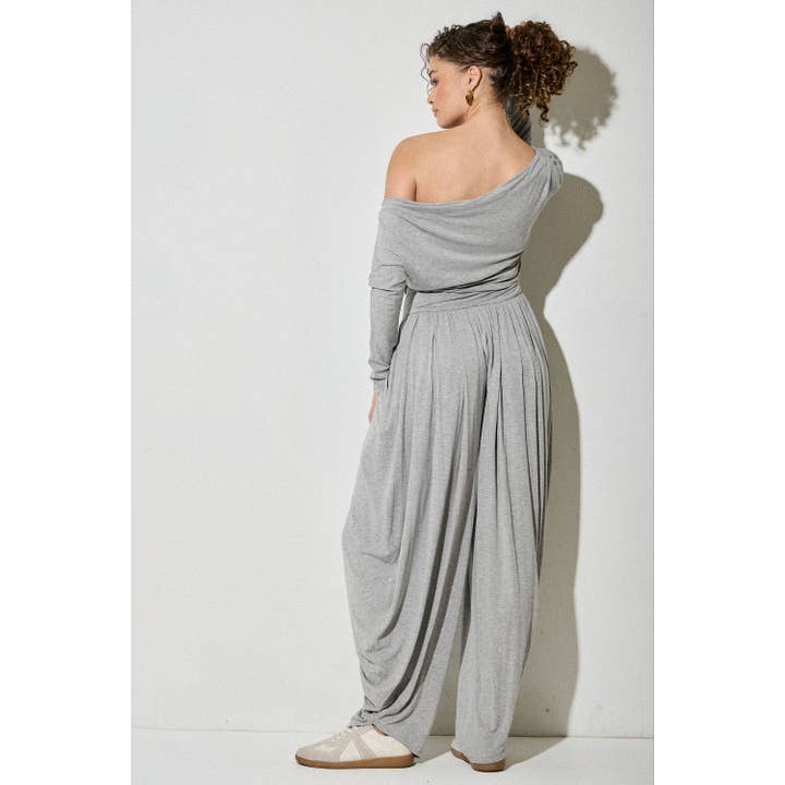 SKYLAR ROSE - Wholesale Jumpsuit - Women's - One Shoulder Draped Jersey Jumpsuit11