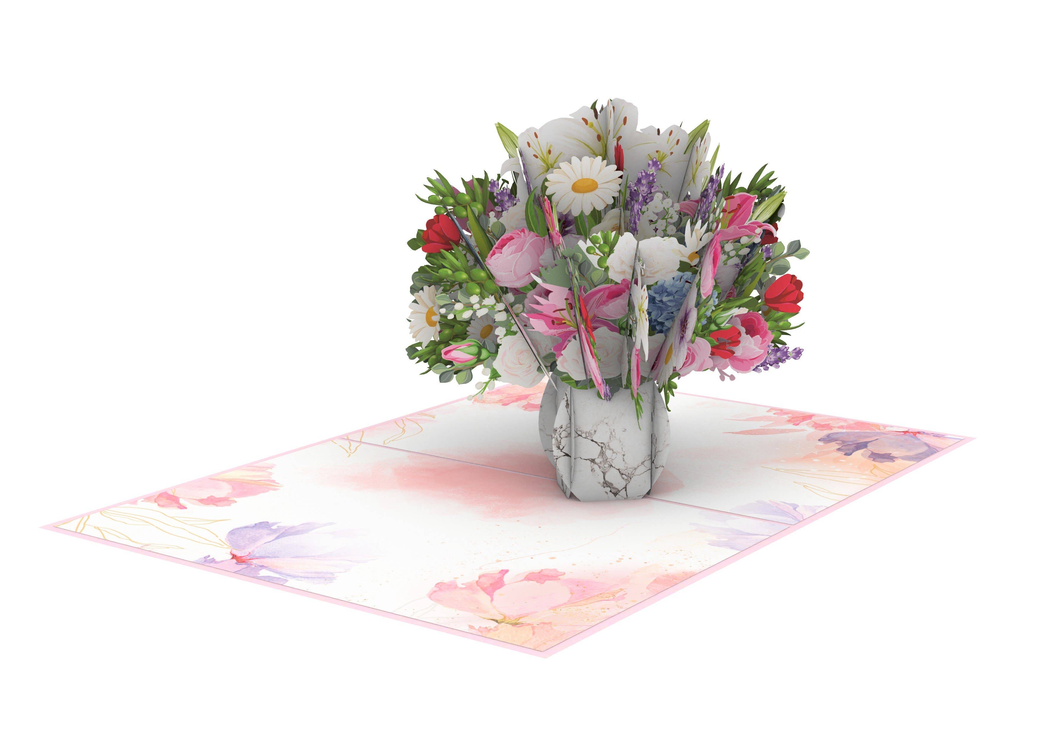 Blue Bird Cards - Wholesale Everyday Greeting Card - Floral Vase Pop-Up Card6