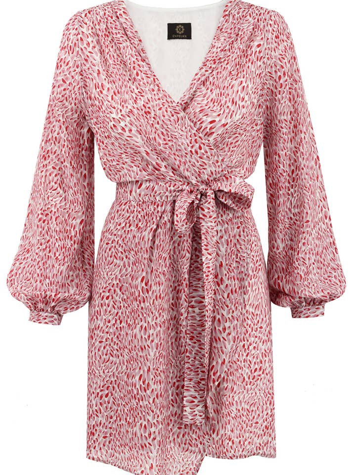 Laurel Bourgogne Silke Kjole for engroshandel hos Entelier