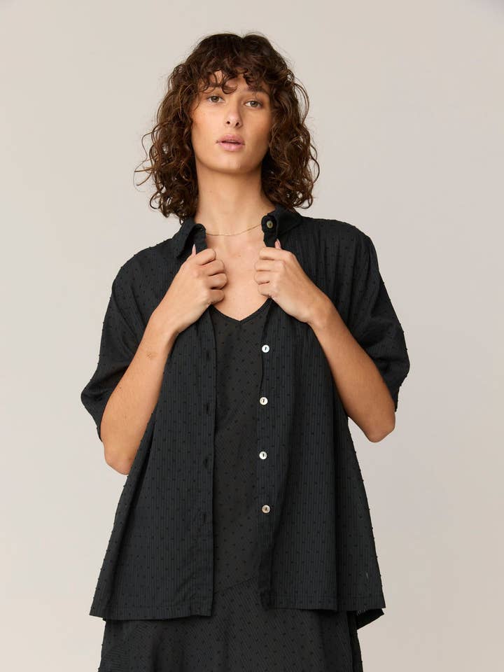 CAMICIA FLOCKY - NERO per la vendita all'ingrosso da parte di Primness