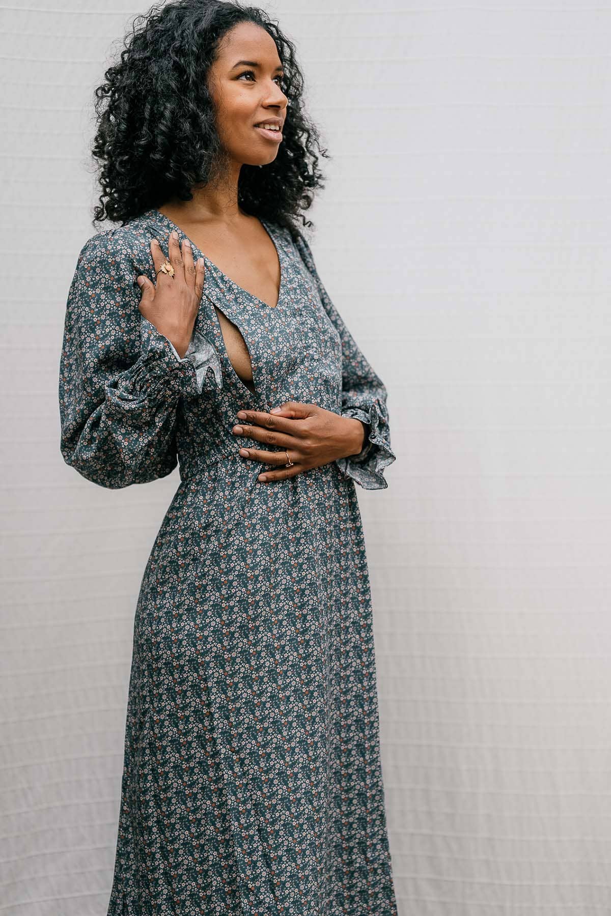 Liberty Flowers Liber'tits long nursing dress for wholesale on Faire3