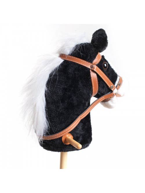 KALID MEDIEVAL - Vendita all'ingrosso Peluche - Bambini e neonati - Cavallo morbido in peluche Softik nero - ST3412