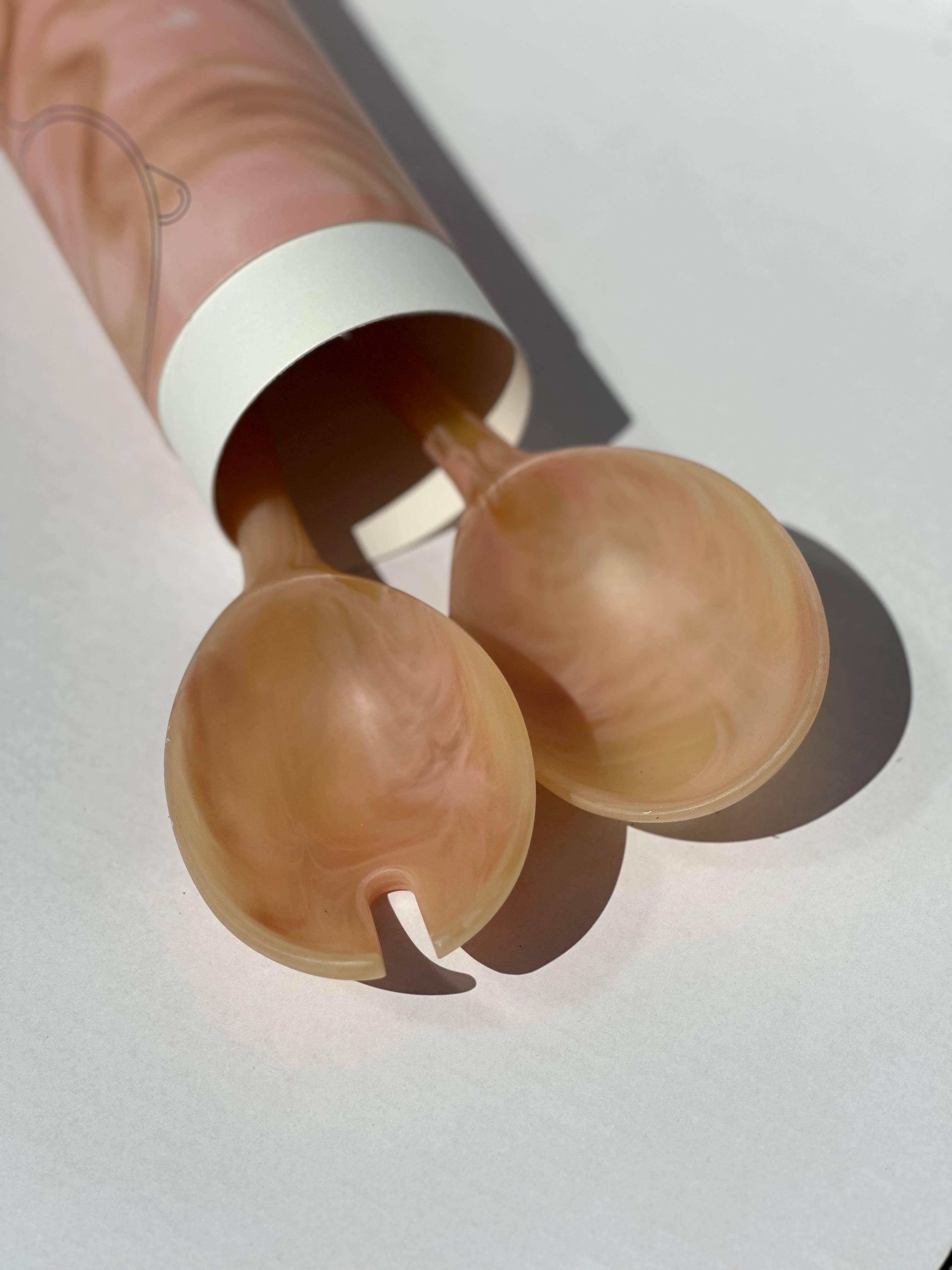 MÆGEN - Wholesale Kitchen Tong - Salad Servers - Coral Set2