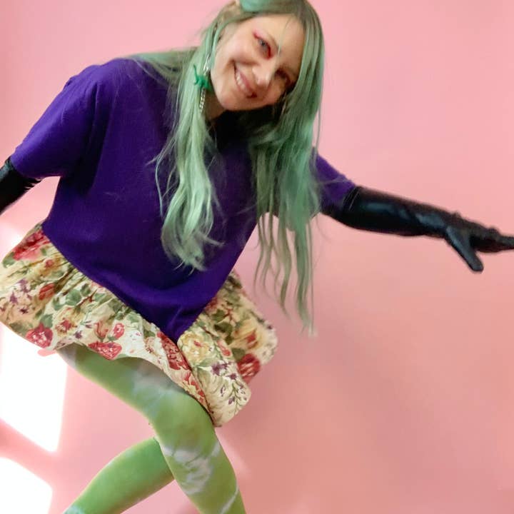 T-shirt com folho floral negligee reciclada por atacado de Shop Journal Vintage