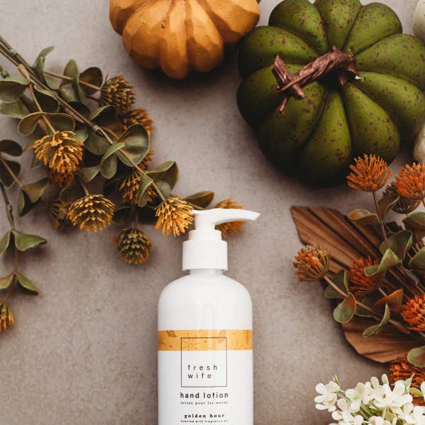 Golden Hour Hand Lotion for wholesale by The Fresh Wife Soap Company