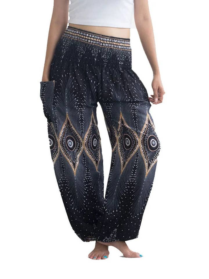 Harem pants, Hippie Pants, Boho pants, Case of mixed colors for wholesale by Foutaz LLC