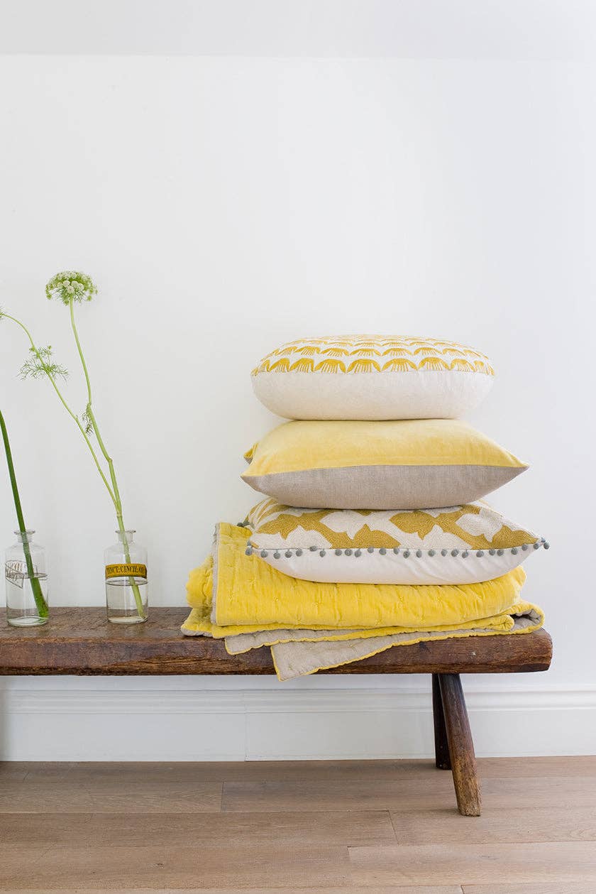 Niki Jones - Vente Coussin lombaire - Housse de coussin rectangulaire en lin velours6