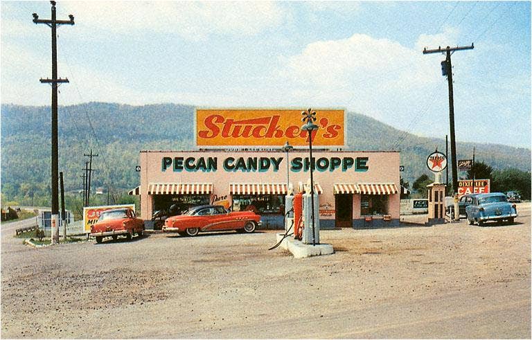 Found Image Press - Wholesale Magnet - Magnet RS-07 Early Stuckey's Store and Gas Station0