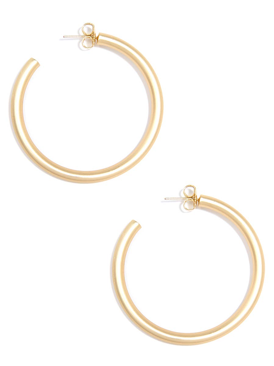 ZENZII Jewelry - Wholesale Hoop Earrings - Matte Finish Large Hoop Earring1