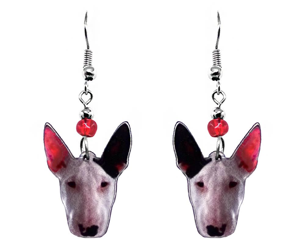 Pichincha - Wholesale Dangle Earrings - Acrylic Bull Terrier Dog Pet Dangle Earrings1