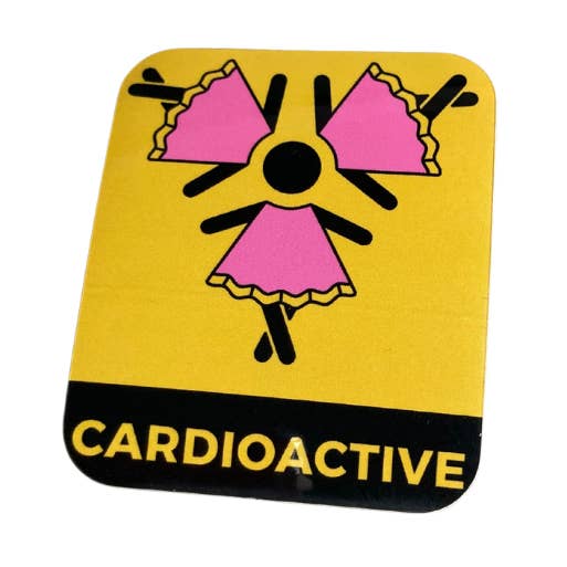 Cardioactive Dance Cardio Sticker, 2" x 2.4" for wholesale by Denali & Co.