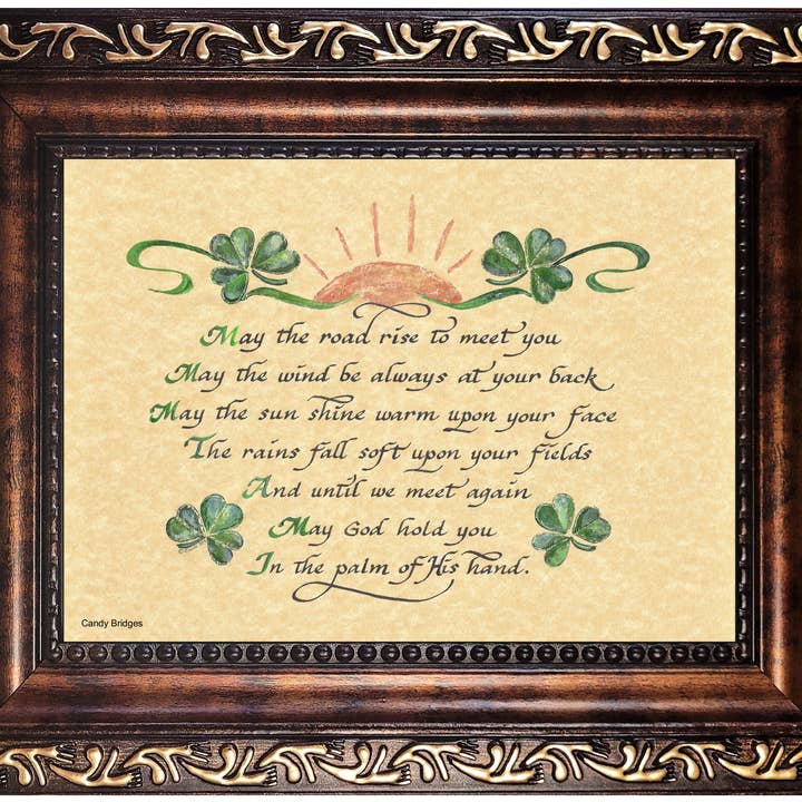 May the road rise up to meet you Irish Blessing picture for wholesale by Candy Bridges Inspirational Framed Gifts and Art