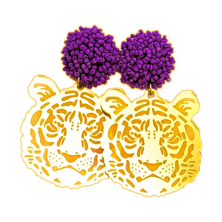 Scout Celebration Tailgate Tigerface Earrings for wholesale by THE ACCESSORY SCOUT