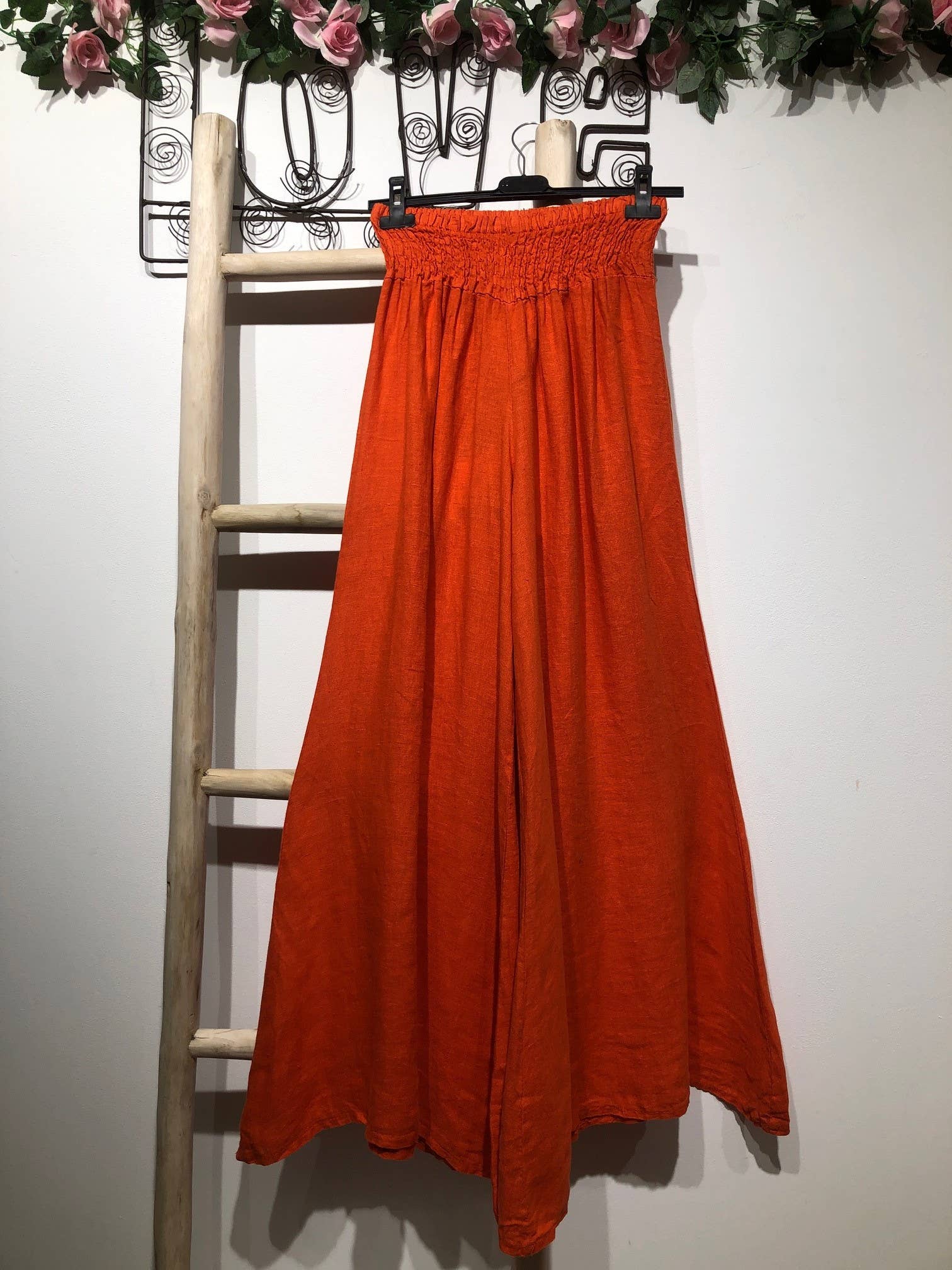 la maison des fibres naturelles - Wholesale Pants - Women's - Flared linen trousers 66031 100%LINEN55