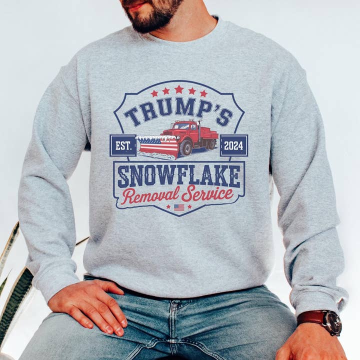 Maglietta Servizio di Rimozione Fiocchi di Neve di Trump, Felpa Trump Ha Vinto per la vendita all'ingrosso da parte di NVC Ecommerce LLC