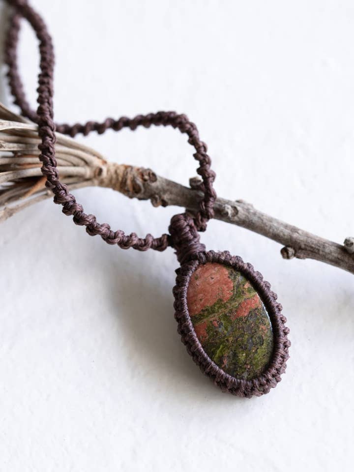 Unakite Pendant (Oval Shape) for wholesale by Meelah Collections