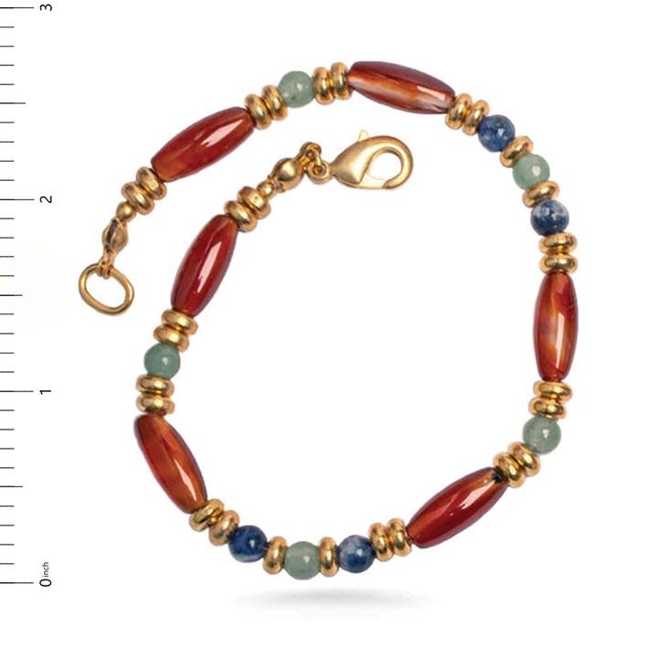 Discoveries, Inc. – wholesale Beaded bracelet – Cleopatra Carnelian Beaded Bracelet - Egyptian Inspired2