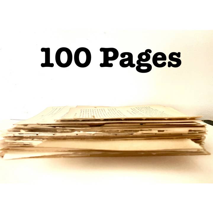 Moonbeam Mercantile - Wholesale Craft Supplies - Vintage Book Page Bundle 1900-1979, Junk Journaling Collage6