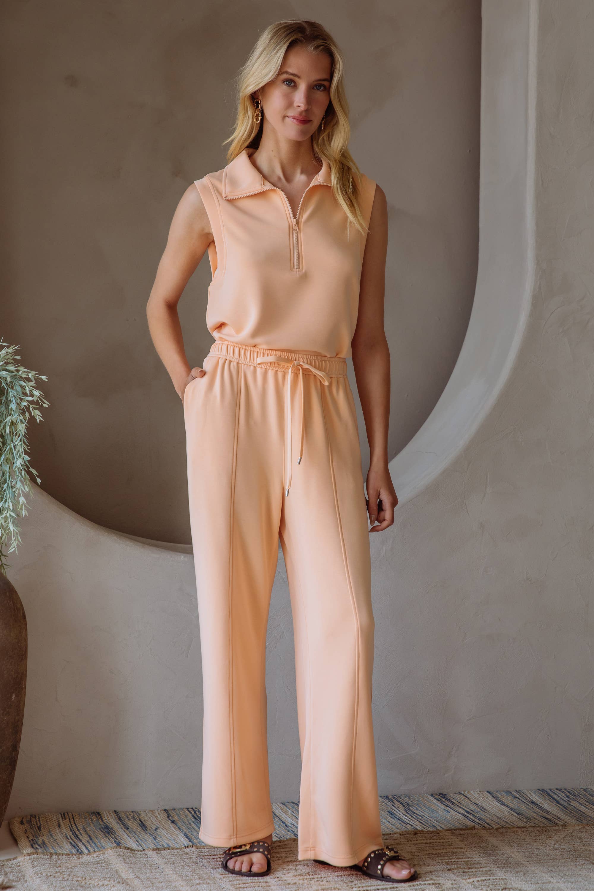 SKIES ARE BLUE - Wholesale Pants - Women's - Soft Modal Easy Pull Up Pants20