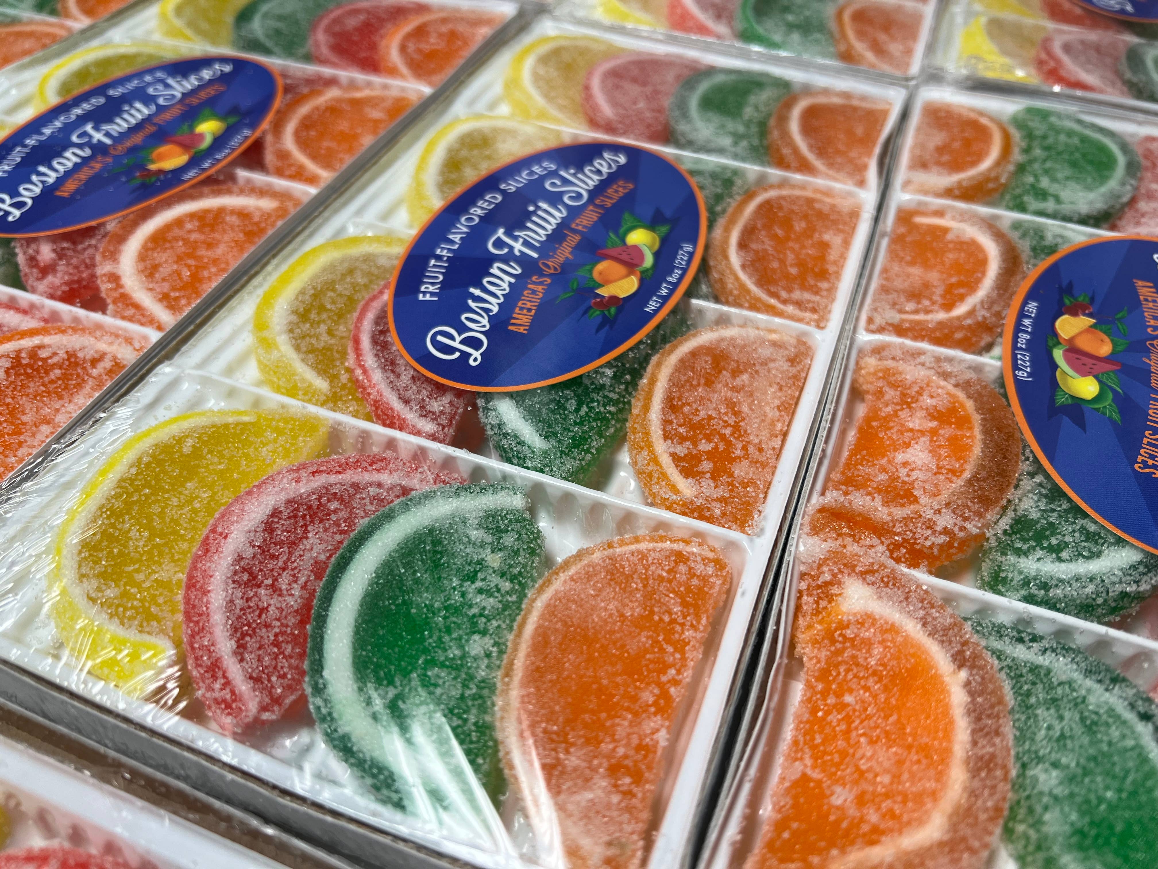 O'Shea's Candies Sweet Shop - Wholesale Gummy - Boston Fruit Slice 🍒 🍊 16 CT Layered Gift Box4