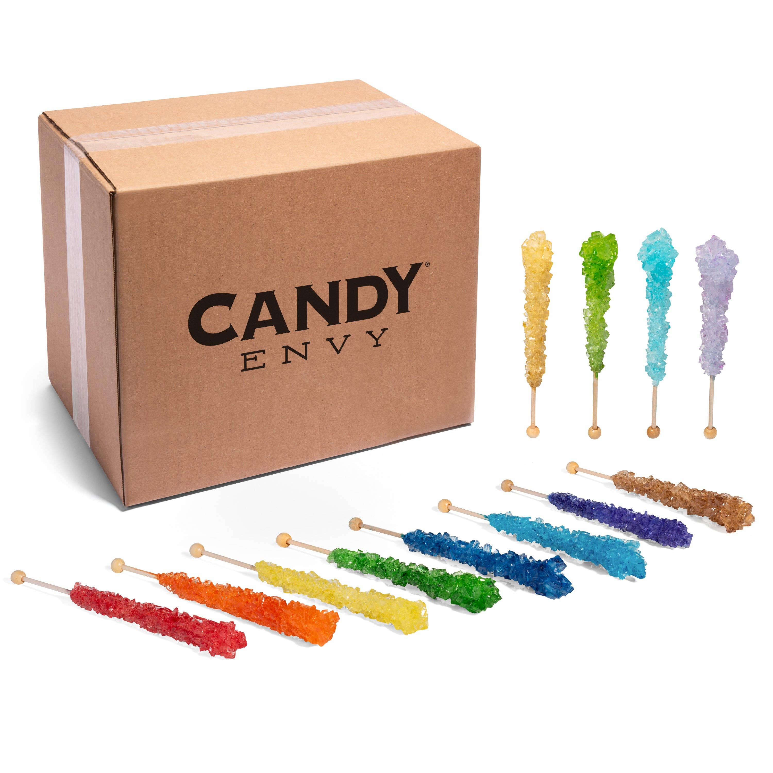 Candy Envy - Wholesale Hard Candy - Assorted Colors Rock Candy Sugar Sticks - Assorted Flavors17