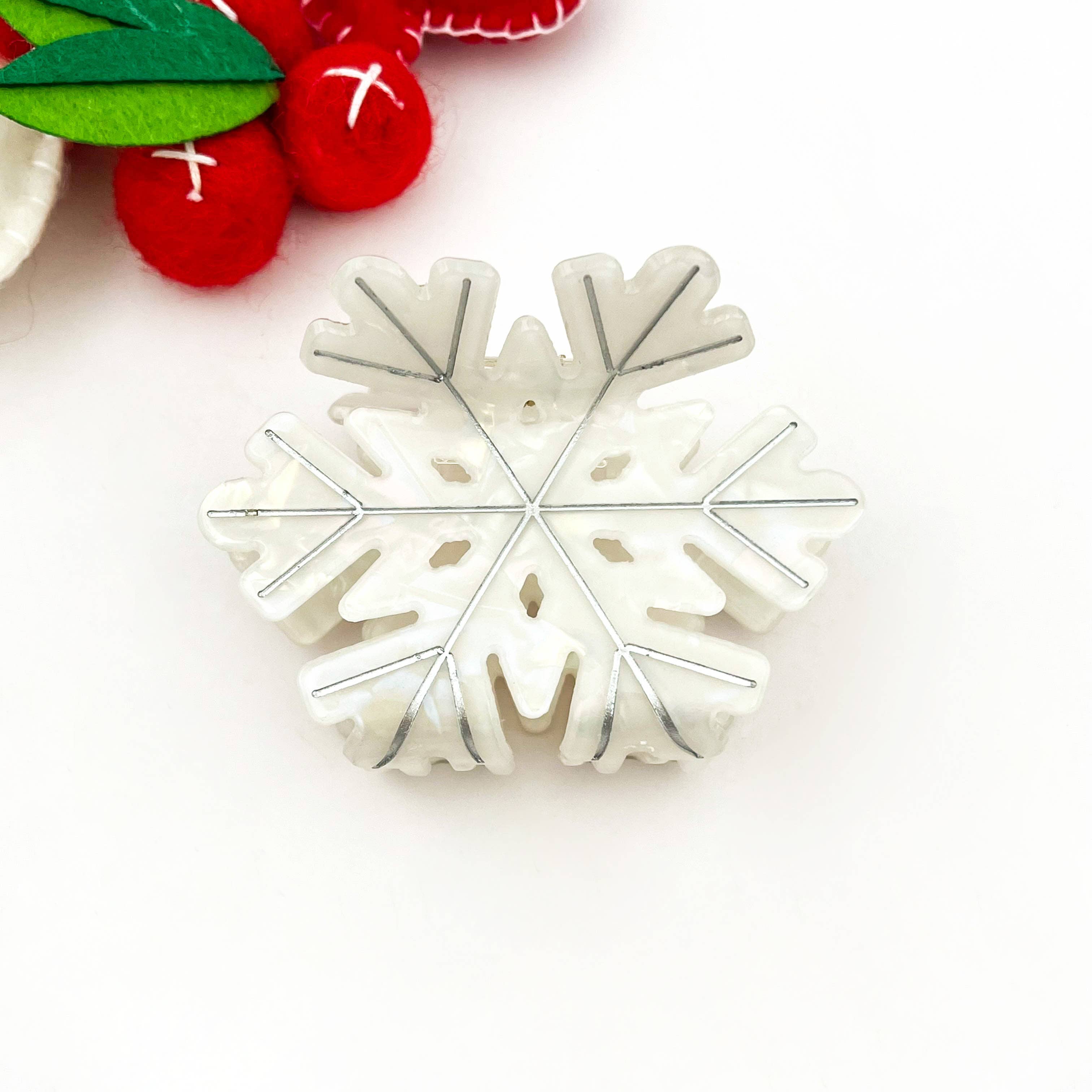 mildstyles – wholesale Hårklämma - Dam – Julfestlig akryltryckt hårklämma4