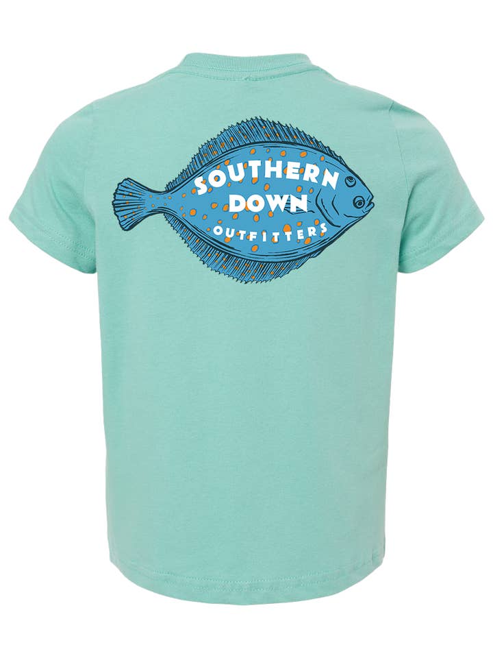 Southern Down Outfitters - Wholesale Screen Printed T-Shirt - Kids - Flounder Toddler Tee