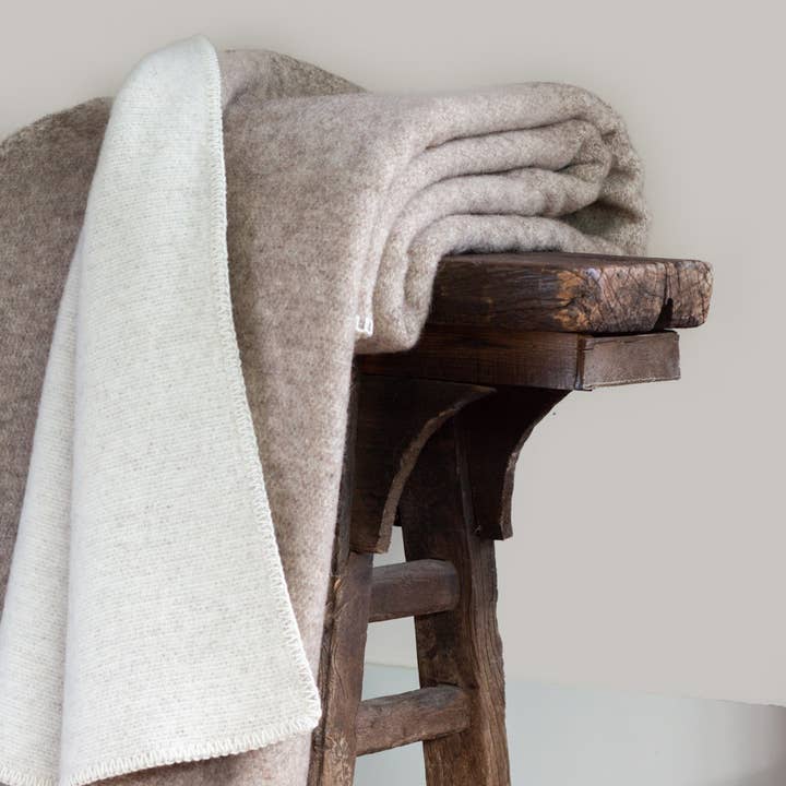 Wool bed Blanket ECO FOSSIL - single for wholesale by MoST