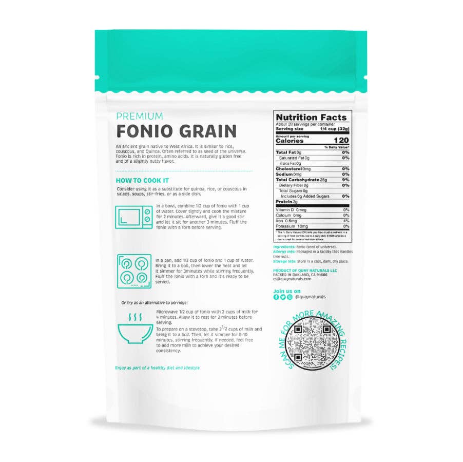 Quay Naturals – wholesale Protein/superfood powder – Fonio Super-Grain1