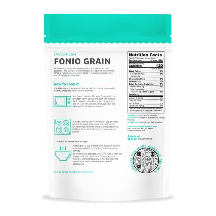 Quay Naturals - Wholesale Protein/superfood powder - Fonio Super-Grain1