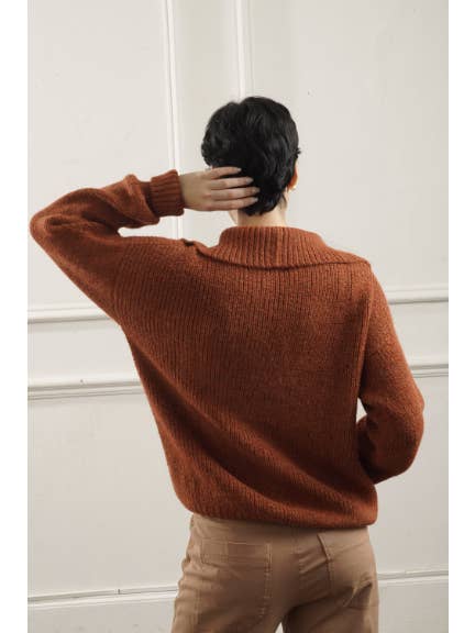 Alpaca Collections - Wholesale Knit Sweater - Women's - Kim Half Zip Baby Alpaca Sweater