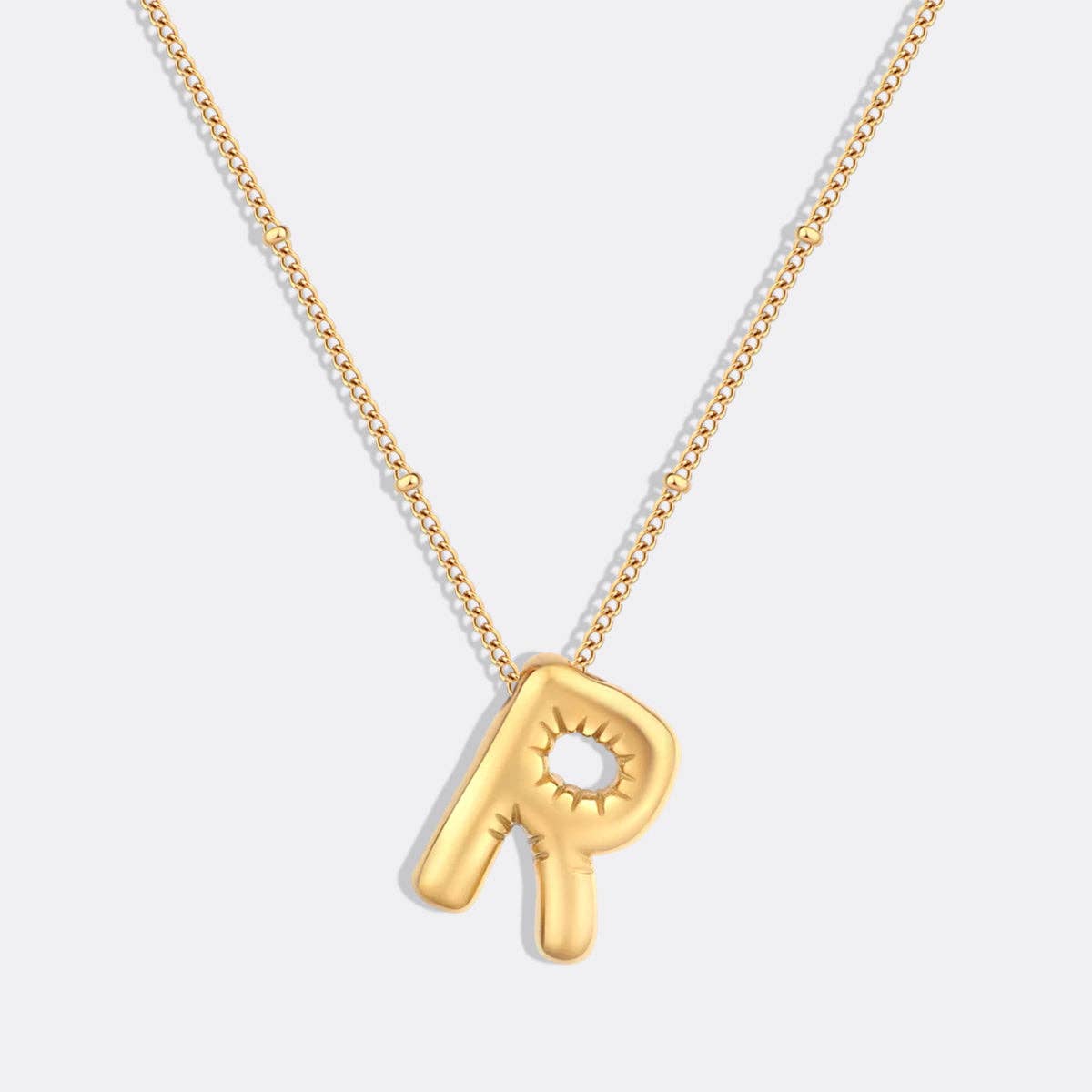 Mint & Lily - Wholesale Pendant/Charm Necklace - Balloon Initial Necklace with Satellite Chain17