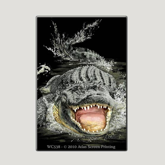 Aimant Gator Encounter de 2 x 3 pouces pour la vente par Atlas Screen Printing